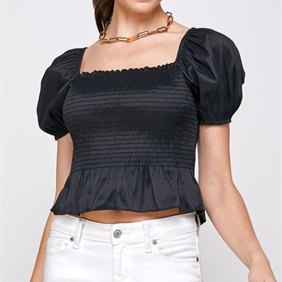 CHIC DOLLZ Puffed Sleeved Blouse - Picture 1 of 5